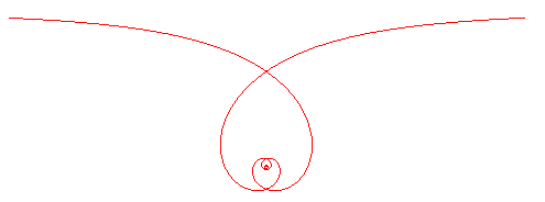 spirale � asymptote avec omega = 1/3